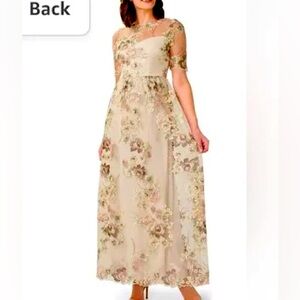 Adrianna Papell Embroidered Lace Evening Gown NWT Sz14